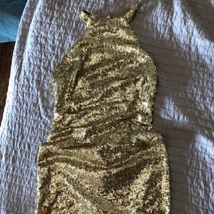 COPY - Gold sequin mini dress